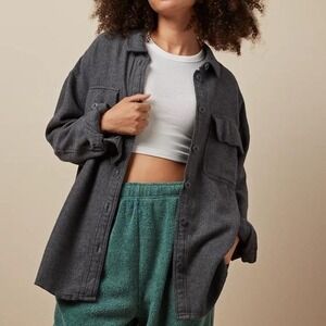 American Eagle Women's Oversized Fleece & Love Shacket Women's Sz L NWTs